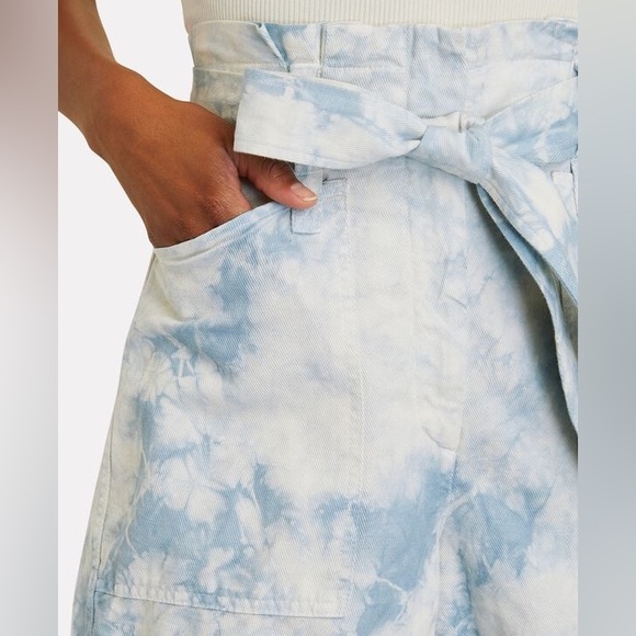A.L.C. Blue Tie-Dye High Waist Shorts - Picture 7 of 10